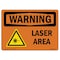 Signmission OSHA WARNING Sign, Laser Area, 14in X 10in Rigid Plastic, 14" W, 10" H, Landscape OS-WS-P-1014-L-12660 - alternate 1